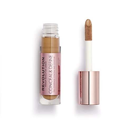 Image of Makeup Revolution Conceal and Define Concealer, C13 Dark Brown, 3.4ml
