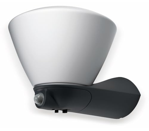 OSRAM 4058075032422 A++ to A LED Wand-Außenleuchte, Endura Style Lantern Bowl Sensor, Bewegungssensor, Tag-Nacht-Sensor, 3000K, Aluminium, 7 W, warmweiß, 26.7 x 21 x 19 cm