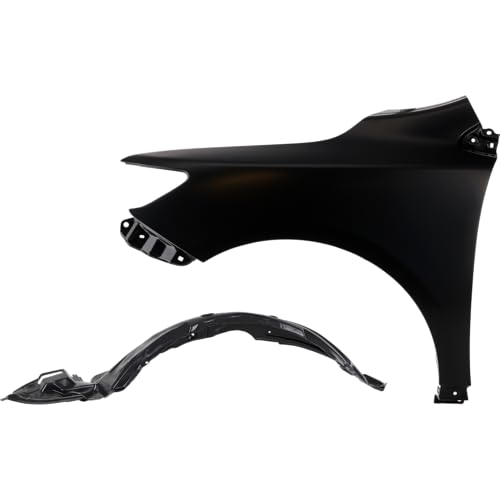 JC Whitney Fender 2-Piece Kit Compatible For Toyota Corolla 2011-2013 Japan Built Vehicle Front, Driver Side