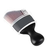 Cartisen Car Detailing Brush, Soft Bristle Cleaning Brush, Scratch-Free Auto Duster Tool for Dashboard, Air Vents, Leather & Interior Cleaning (Black&Dark Brown with Cap)