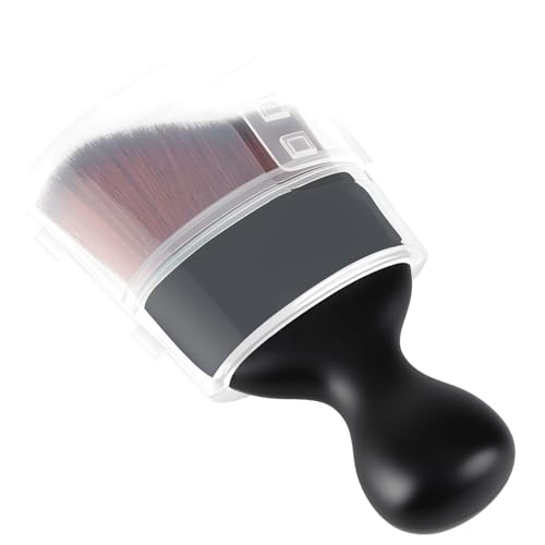 Cartisen Car Detailing Brush, Soft Bristle Cleaning Brush, Scratch-Free Auto Duster Tool for Dashboard, Air Vents, Leather & Interior Cleaning (Black&Dark Brown with Cap)