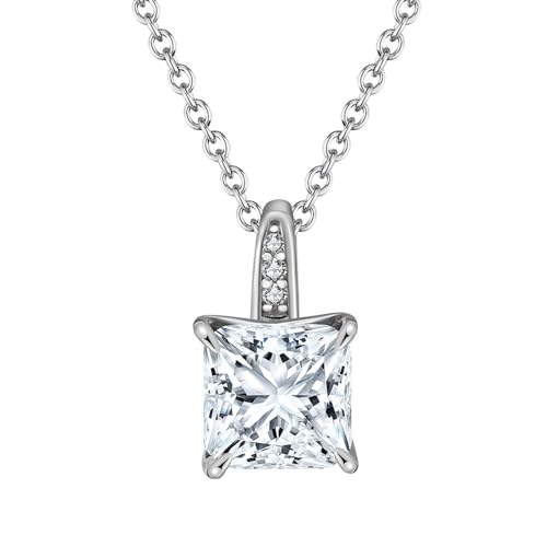 Collier halo carré argent véritable étincelant : l'élégance d'un bijou femme raffiné
