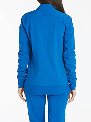Cherokee Iflex Uniforms Zip Front Scrub Jackets For Women Ck303, M, Royal #TOP1