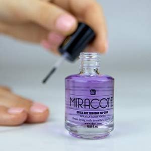 duri Miracote Quick Dry Through Top Coat for Miracle Gloss Finish, None Yellowing, Low Viscosity, Protects Polish from Chipping, Super Glossy , 2 Pack (Miracote- 3 pack, Miracote)