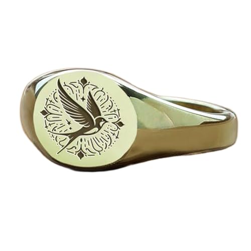 Bague oiseau ronde argent hypoallergénique contre les allergies