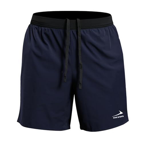 Pantalones Cortos para Correr para Hombre, Deportivos Ligeros y Transpirables, Pantalones Cortos de Entrenamiento para Entrenamiento Azul Marino M