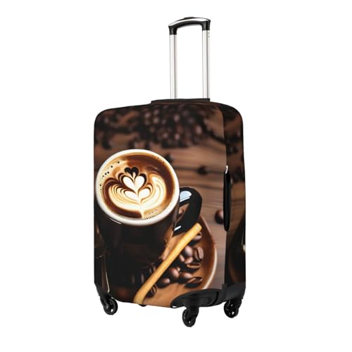 Delicious Heart Coffee Print Elastic Washable Baggage Protector Universal Suitcase Cover Travel Luggage Cover2