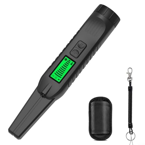 Detector de metales de mano con detección de 360 grados con pantalla LCD de alta sensibilidad, luz ajustable y tres modos para una localización precisa de metales en condiciones extremas al aire libre