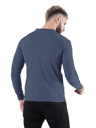 Image of fanideaz Mens Premium High Neck Henley T Shirts for Men Branded Full Sleeve Shirt for Men in Pure Cotton Casual & Formal Wear