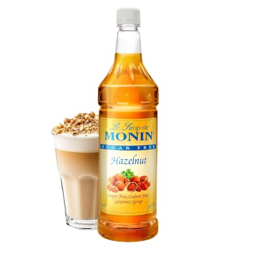 Monin - Sugar Free Hazelnut Syrup, Nutty Taste of Caramelized Hazelnut, Natural Flavors, Great for...
