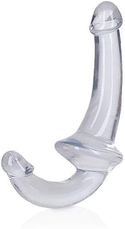 Shots Toys Realrock Strapless Strap-On 6 Inches - Crystal Clear Double Dildo for Shared Pleasure