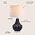 JONATHAN Y JYL8018A Tate 24.5" Ceramic LED Table Lamp Contemporary Transitional Bedside Desk Nightstand Lamp for Bedroom Living Room Office College Bookcase LED Bulb Included, Navy