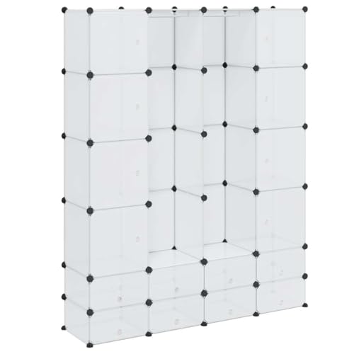 vidaXL Kleiderschrank 18 Fächer DIY Schrank Regalsystem Garderobe Steckregal