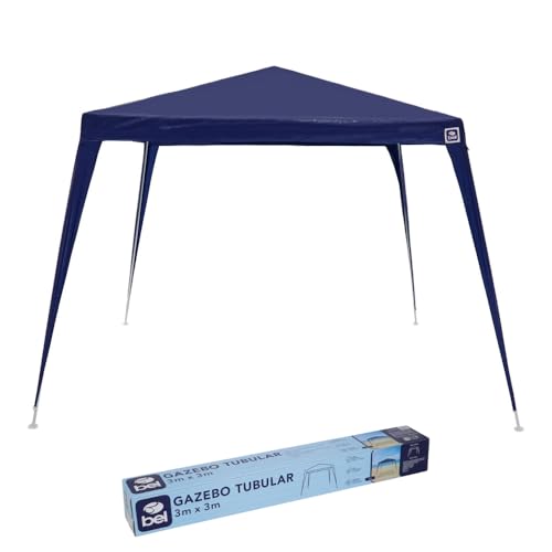 Tenda Barraca Bel 3x3m Tubolar Facil De Montar Azul Para Praia Camping e Piscina