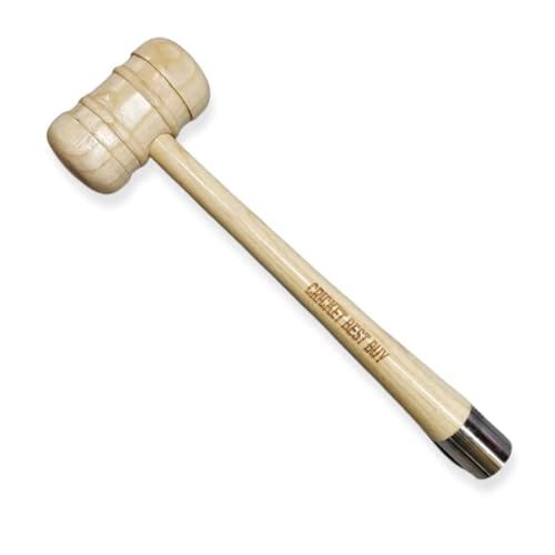 Cricket Best Buy CBB Cricket Bat Mallet and Cone Combo Hammer Wooden Knocking Applying Rubber Grip, One Size