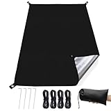 KRUI Tent Footprint, PU 2000 Waterproof Camping Tarp, Durable Tent Floor Saver for Hiking, Backpacking, Hammock, Beach and Picnic, Suitable for 2 People