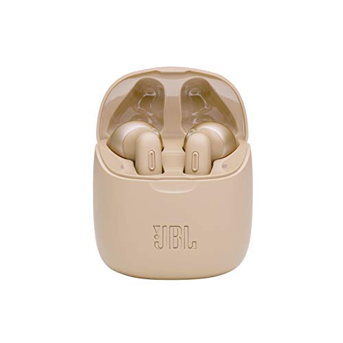 Image of JBL Tune 225TWS True Wireless Earbuds, with JBL Pure Bass Sound, Bluetooth, 25 Hours Battery, Dual Connect, and Voice Assistant (Gold)