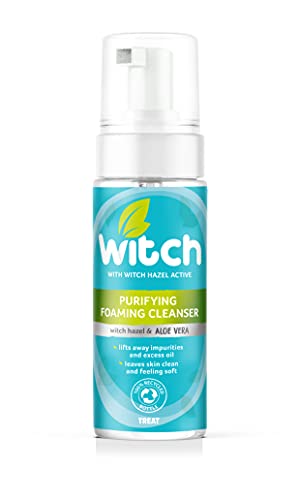 Witch Foaming Cleanser with Aloe Vera and Witch Hazel removes impurities, excess oil and make-up, refreshes and tones…