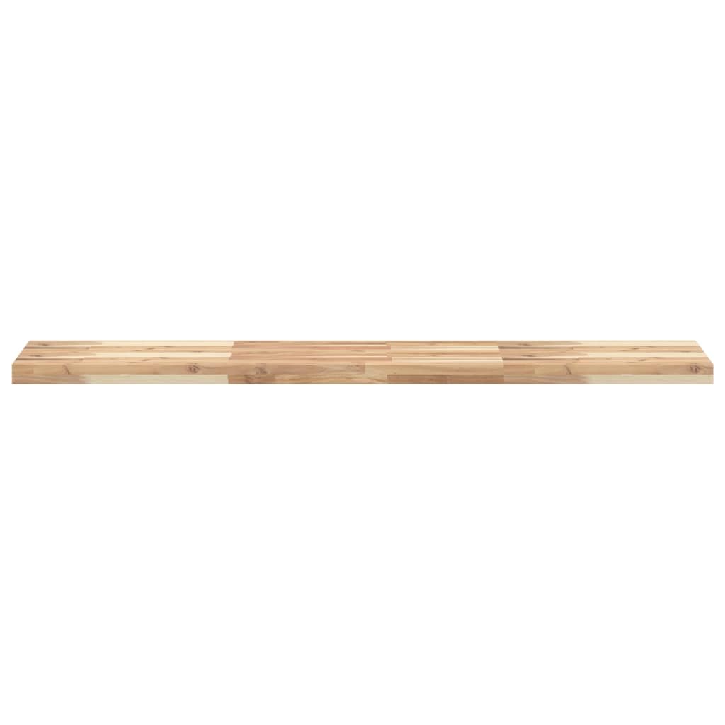 3-er Set Schweberegal 160 x 30 x 4 cm Massivholz Akazie unbehandelt Modernes Wandboard ohne Bohren organisiert Bücher Deko im Wohnzimmer Küche Schlafzimmer Flur