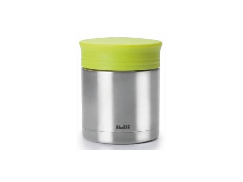IBILI 753903 - Mini Termo para sólidos, Stainless Steel, Plateado/Verde, 400 ml