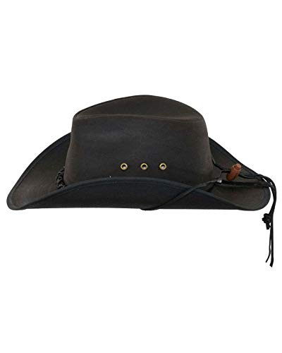 Image of Outback Trading Company Men's 1484 Bootlegger UPF 50 Waterproof Breathable Western Cotton Oilskin Hat