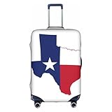 pyjwyfmy texas - copertura per valigia con stampa di mappa della bandiera dello stato del texas, copertura per bagagli da viaggio con elasticità (taglie s/m/l/xl)