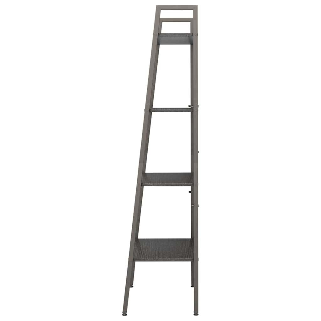 Generisch Scaffale con 4 ripiani, nero, 56 x 35 x 140 cm, telaio in acciaio