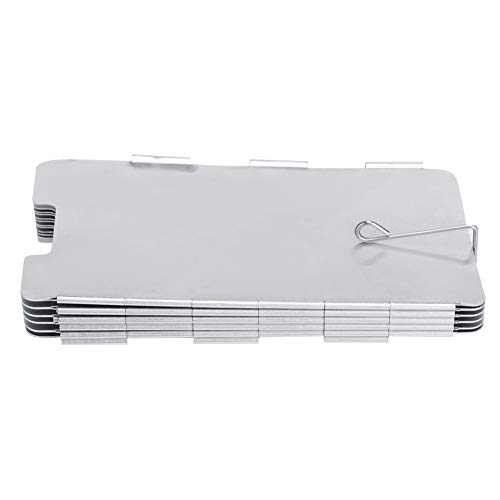 Gavigain Mini Stove Windscreen,Portable Foldable Camping Picnic BBQ Cooking Stove Windscreen,Stainless Steel Camping Stove Windshield for Camping Picnic BBQ Cooking