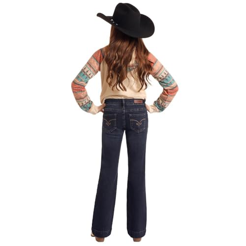 Rock & Roll Denim Girls Rope Emblem Trouser Jeans - BG5MD05332