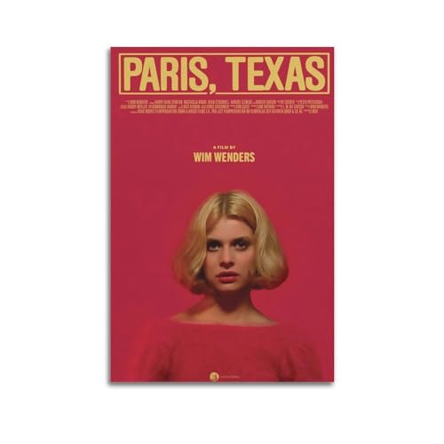 ZaMouss Póster de la película Paris, Texas, lienzo decorativo para sala de estar, dormitorio, 12 x 18 pulgadas (30 x 45 cm), estilo sin marco