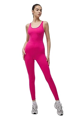 Image of LOVESOFT Workout Jumpsuits for Women Sleevesless Bodycon Backless Unitard