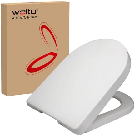 WOLTU Klodeckel Wc Sitz Deckel Absenkautomatik, Kunststoff, Fast Fix/Schnellbefestigung, Softclose Scharnier D-Form