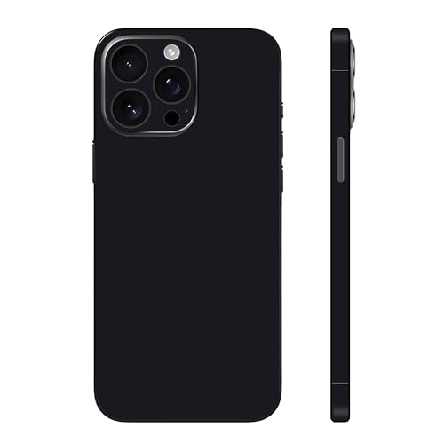 Skin Wrap for iPhone 13/14/15/16/17 Pro Max, Phone Back Sticker Cover Protective Film Vinyl Decal for Camera, Frame (Black, 13 Pro Max)