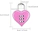Pink Combination Lock, Heart Shape 3 Digital Password Padlock, Mini Outdoor Combo Gate Lock for School Gym Locker, Fence Gate, Toolbox, Employee Hasp Locker Combination Padlocks