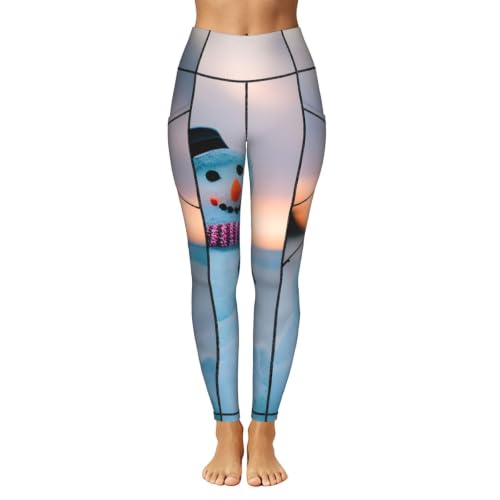 Leggings de playa con control de flexibilidad y estampado de nieve 2
