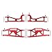 HobbyPark Aluminum Suspension Arms Kit w/Pins for Traxxas WideMaxx Upgrades Front and Rear, Replacement of 8995 8998 8999 (Red)