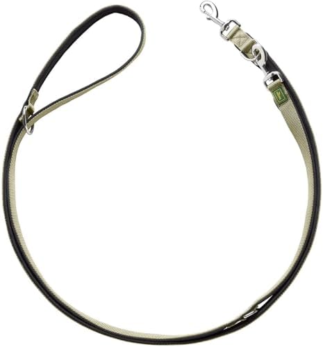 HUNTER Neoprene Adjustable Dog Lead, 2.5 x 200 cm, Olive/Black