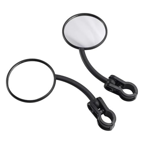 Espejos moto laterales con rotación flexible juego de retrovisores plegables motocross 80mm 3