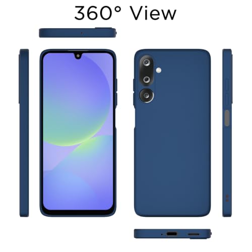 Image of Outlouders Back Cover for Samsung Galaxy M36 5G | Camera Protection | Durable Soft Matte Silicone Bumper Case (Blue)