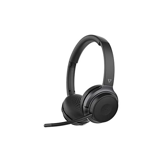 V7 HB600S Headset - Stereo - USB - Wireless - Bluetooth - 100 ft - 32 Ohm - On-Ear - Binaural - Black