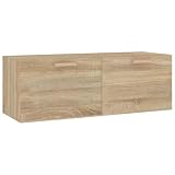 GHVBNMF Armadio da parete in rovere Sonoma, 100 x 36,5 x 35 cm, con 2