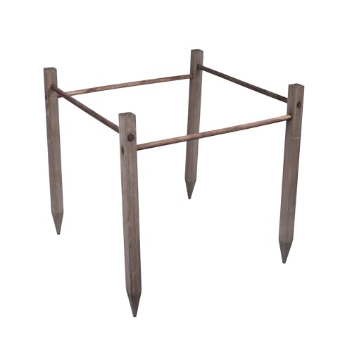 UNUS Support pour plantes grimpantes, en bois, 50 cm de haut, gris, résistant aux intempéries, pour plantes grimpantes, jardin et serre, montage facile