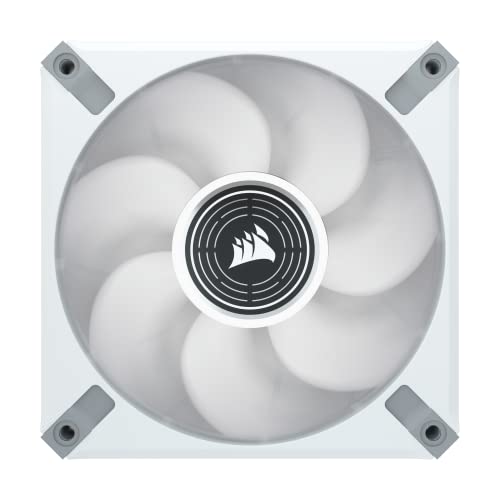 Image of CORSAIR ML120 LED Elite, 120mm Magnetic Levitation White LED Fan with AirGuide, Single Pack - White Frame (Pack of 2)