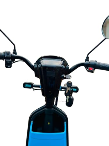 Image of Ultrabikes City Ride Moped | 550 watt Motor | 48V 18Ah Lithium Ion Battery | NO DL Required | 40 Top Speed | Digital Display | 2 Year Warranty | 70 km in Single Charge I 3 Speed Modes (Blue)