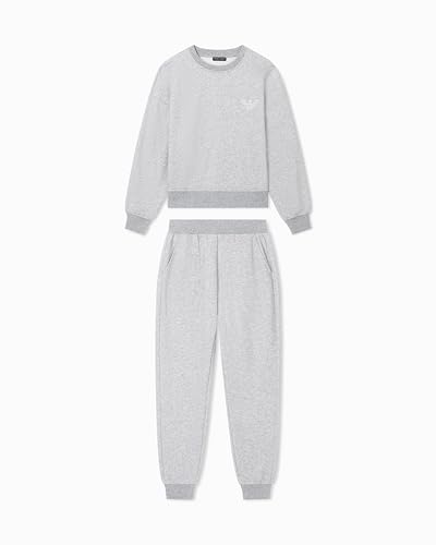 Emporio Armani Terry Tracksuit Set Survêtement, Gris, S Femme