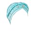 Womens Head Wraps Long Hair Scarf Turban Pre-tie Hair Scarves for African Women Blue