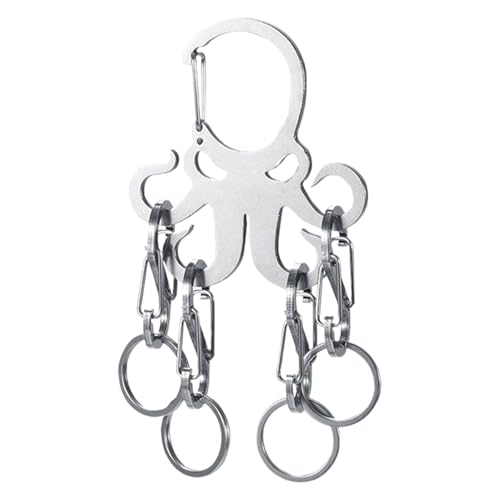 Genérico Llavero Pulpo - Accesorios de Llavero con Dije de Pulpo | Accesorio De Moda En Acero Inoxidable, Colgante Decorativo Para Bolsos, Mochilas Y Carteras Con