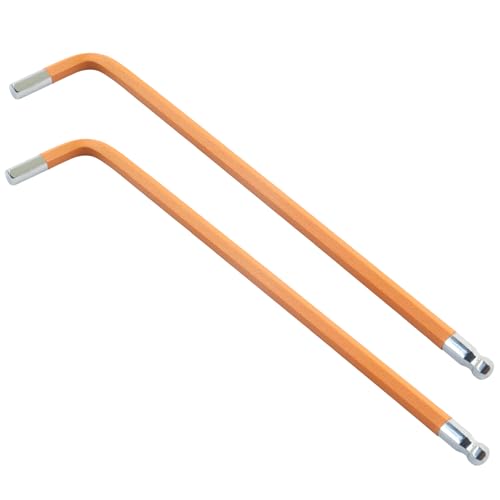 Zorveiio 5mm Ball End Hex Key Wrench, 2Pcs, L-Shaped with Long Arm