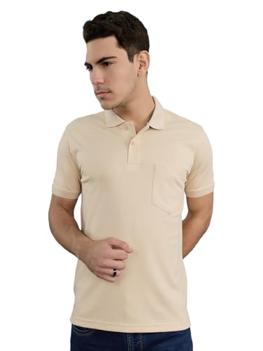 Image of Monte Carlo Mens Regular Fit Half Sleeve Solid Polo Neck T-Shirt (Pack of 1)