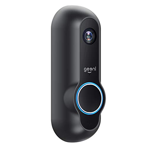 Geeni, DOORSCREEN Smart Wifi Doorbell, HD Camera Doorbell with Night Vision and Motion Sensor, Compatible with Alexa and Google Assistant, No Hub Required